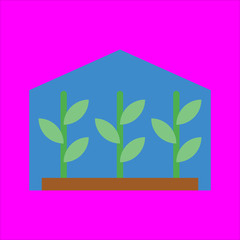 greenhouse icon flat disign