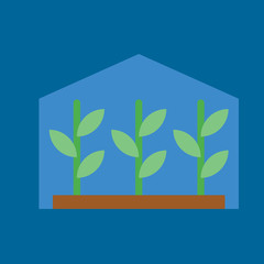 greenhouse icon flat disign