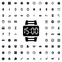 wrist dial watch icon illustration