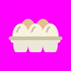egg icon flat disign