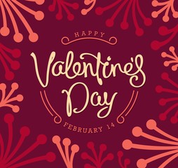 Creative Valentine's Day label design. Trendy vector illustration