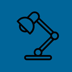 desk lamp icon flat disign
