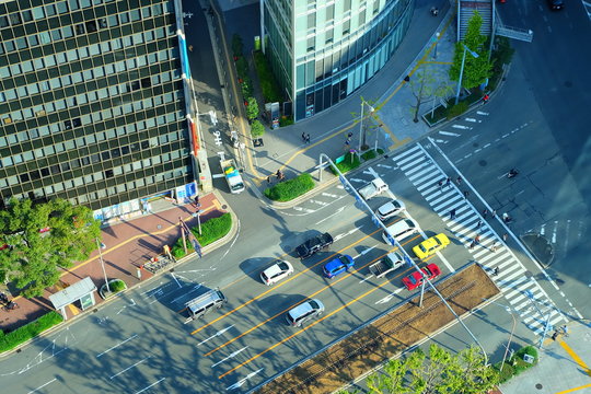 上から見た道路