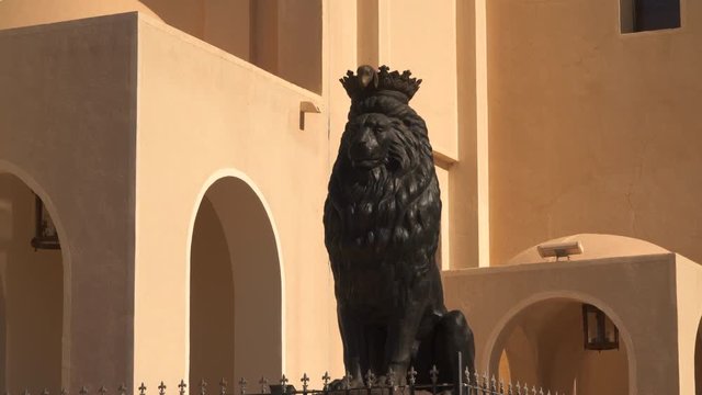 Sculpture of a lion near the Coptic Church in Sharm El Sheikh