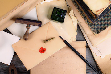 Fountain Pen and Ink Bottle - composing a letter © jupiter8