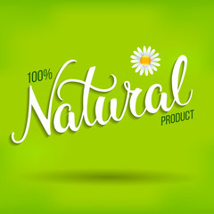 Original hand lettering Natural and eco design elements.