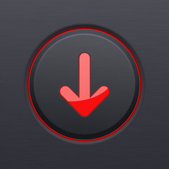 Black DOWN button with red arrow