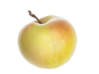 Ripe, fresh apple isolated on white background. Perfectly retouched with clear details. Full depth of field. Fruit photographed in Studio on white background