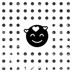 Obraz premium emoticon in love icon illustration
