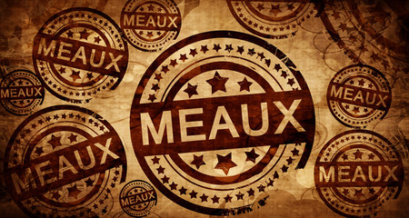 meaux, vintage stamp on paper background