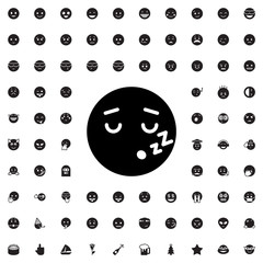 sleeping emoticon icon illustration