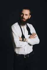 Hipster style bearded man