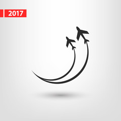 Airplane symbols icon,  vector illustration. Flat design style