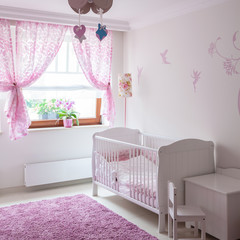 Baby furniture in cute interior