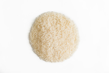 white rice is circle shape