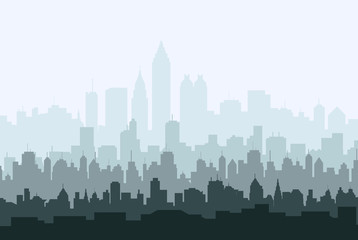 Naklejka premium City at Early Morning