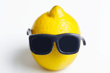 lemon with glasses