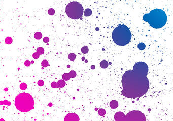 Colorful splashes hand made tracing from sketch Vector Illustration