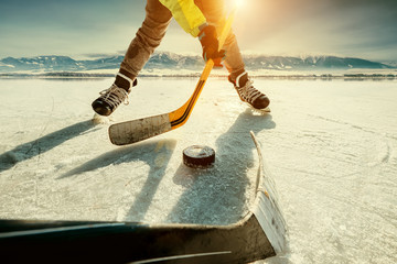 Ice hockey game moment - Powered by Adobe