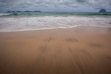 Mountain and the clear sea Trang south of Thailand