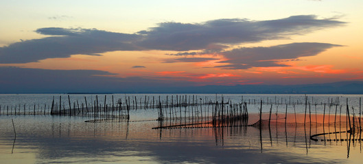 Atardecer en la Albufera de Valencia