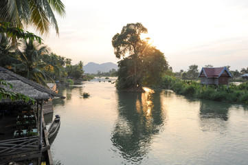 View at river Mekong in Don Det island