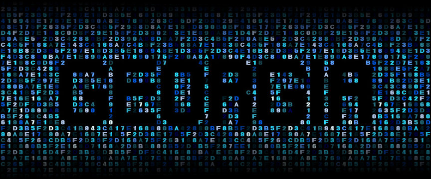 Georgia text on hex code illustration