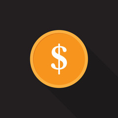 Vector dollar coin icon