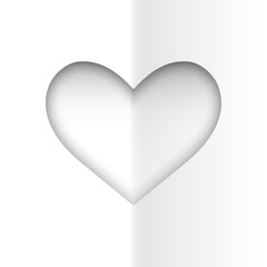 Minimalistic white heart