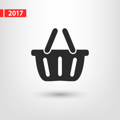 basket  icon, vector illustration. Flat design style