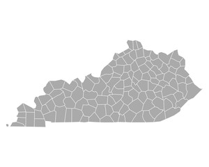 Karte von Kentucky - obrazy, fototapety, plakaty