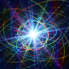 Obraz premium Cosmic Radiation Rainbow Ring