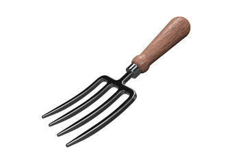 3D Rendering Small  Pitchfork on White