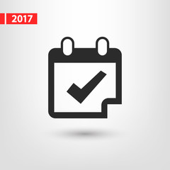 Calendar icon, vector illustration. Flat design style
