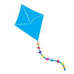 Isolated kite toy on a white background, Vector illustration