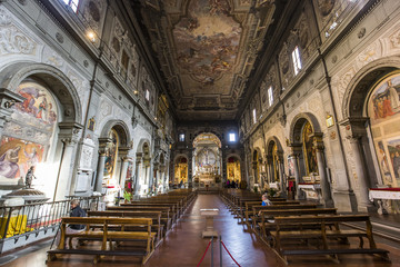 Fototapeta premium Ognissanti church, Florence, Italy