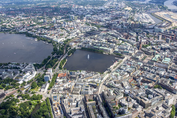Obraz premium Hamburg - Germany - Panorama from above