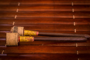 xylophone, ancient, old,Thailand ancient gamelan instruments