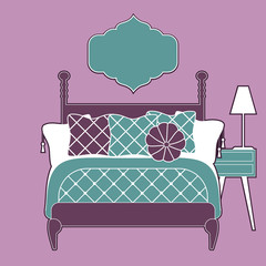 Home and bedroom decoration style background template