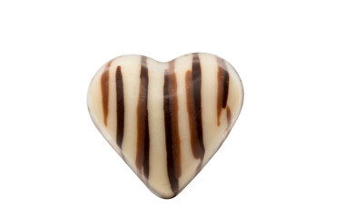 chocolate candy heart isolated