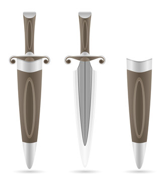 battle dagger medieval stock vector illustration