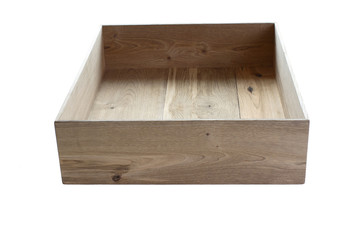 wooden crate isolated on white background