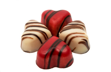 Obraz premium chocolate candy heart isolated