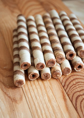 Wafer biscuit rolls 