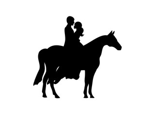 Horse couple love