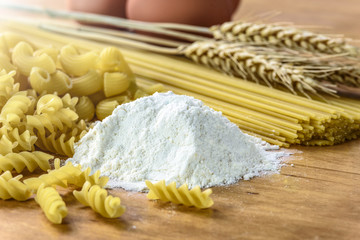 Various types of pasta