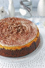 Banana and chocolate cheesecake
