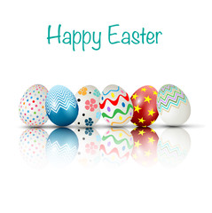 Easter Egg with points. Vector illustration.