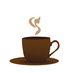 Isolated coffee cup on a white background, Vector illustration