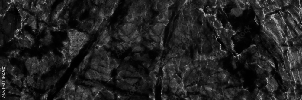 Poster horizontal black and white marble texture for pattern and backgr